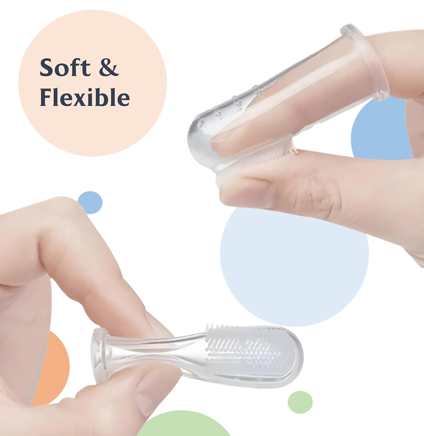 Baby first toothbrush food-safe silicone easy to sterilise - Little Rooots