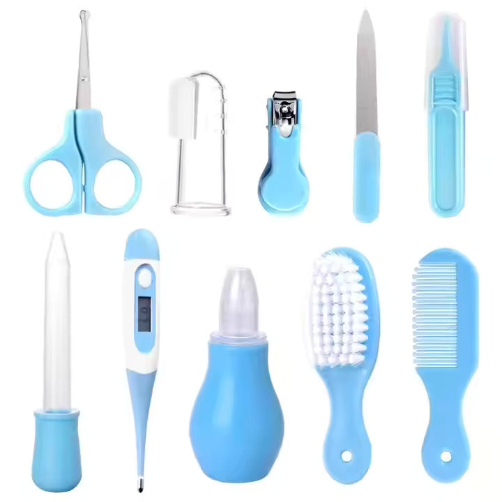 Baby manicure pedicure set 10 tools with non-slip handles - Little Rooots