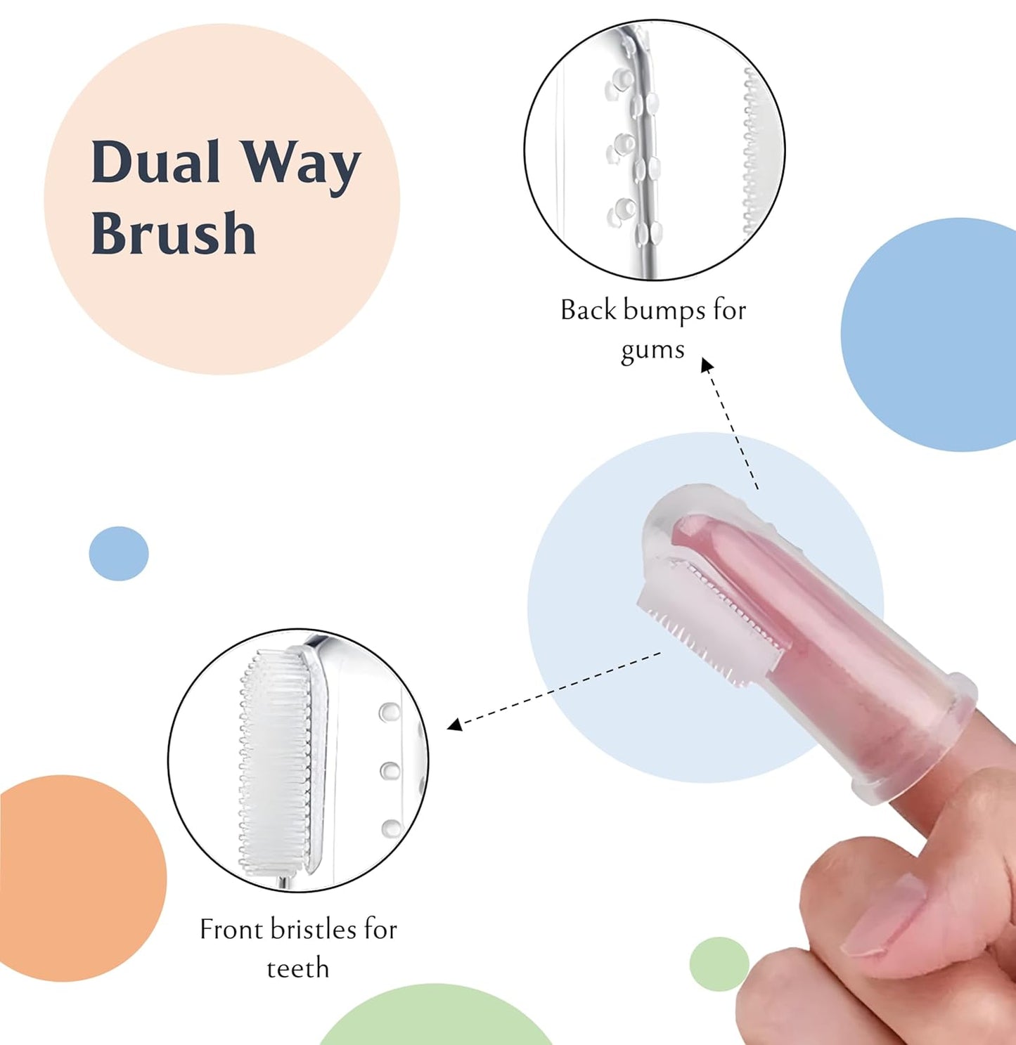 Infant silicone finger brush for teeth and gum care - Little Rooots