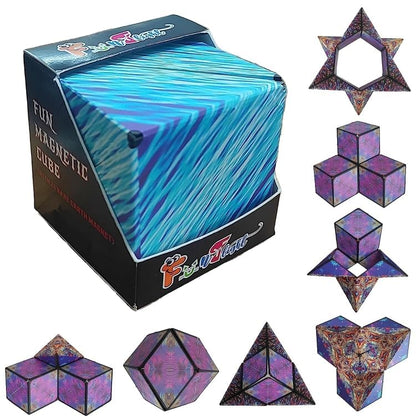 Magic cube puzzle shapes ABS plastic BPA-free for ages 3 plus - Little Rooots