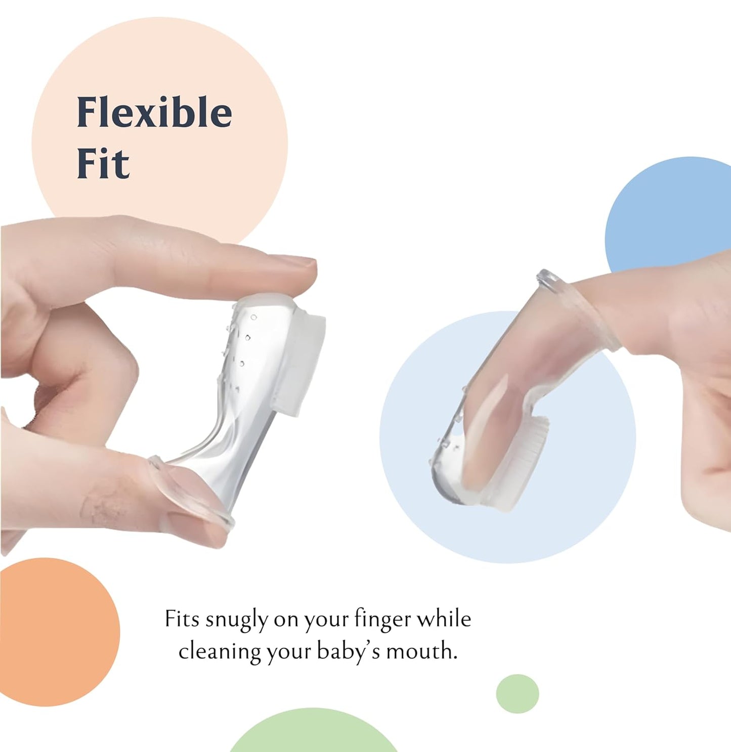Baby oral care finger toothbrush safe to chew non-toxic - Little Rooots