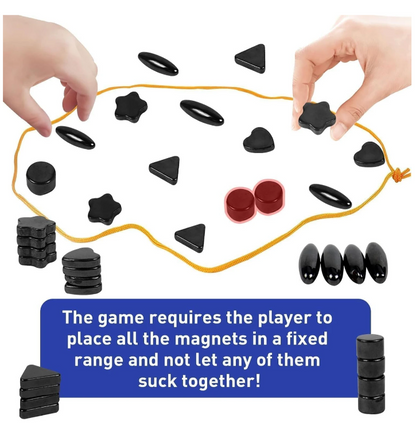 Magnetic fun board game pieces detail view - Little Rooots