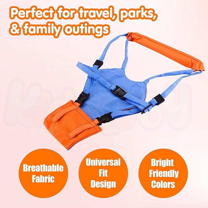 Baby walking harness belt soft padded adjustable for first steps - Little Rooots