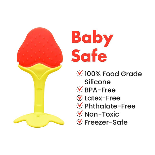 Silicone baby fruit feeder and teether 2-in-1 food-grade - Little Rooots