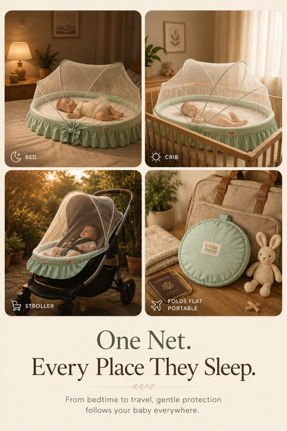 One net wherever she sleeps - Baby Mosquito Net - Little Rooots